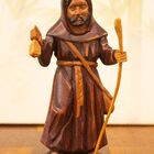 São Longuinho Esculpido Em Madeira