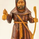 São Longuinho Esculpido Em Madeira