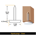 Sapata Com Prego Deslizante 15mm - Preta 20un