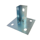 Sapata interna 4 furos Perfilado 38x38 aço Zincado Seb Brasil