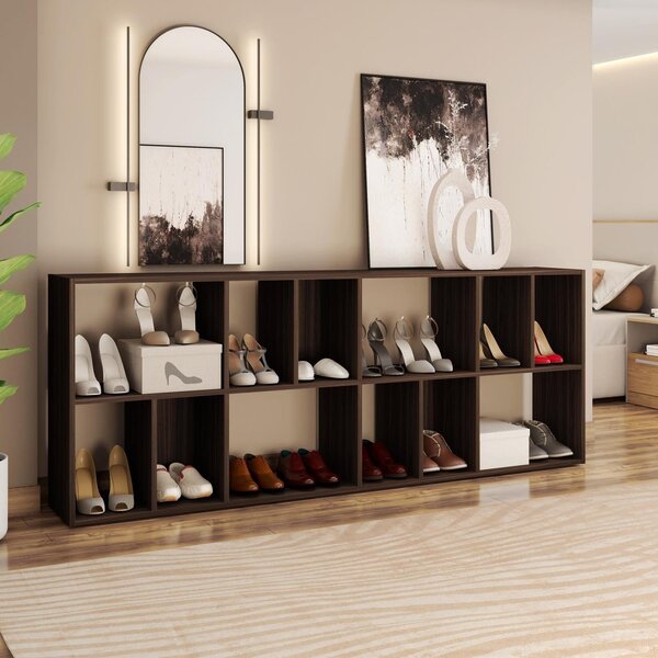 Sapateira 12 Nichos Para 11 A 20 Pares Tinto