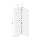 Sapateira 12 Pares Branco com Espelho 179,8x54,1x16,7cm Politorno