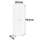 Sapateira 14 Pares 174,5x53,5x37cm Madeira Branca Americana Politorno