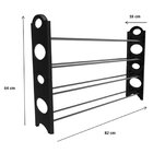 Sapateira 16 Pares 80cm Tub  Preto