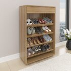 Sapateira 1 Gaveta 5 Prateleiras Sa3404 Amendoa