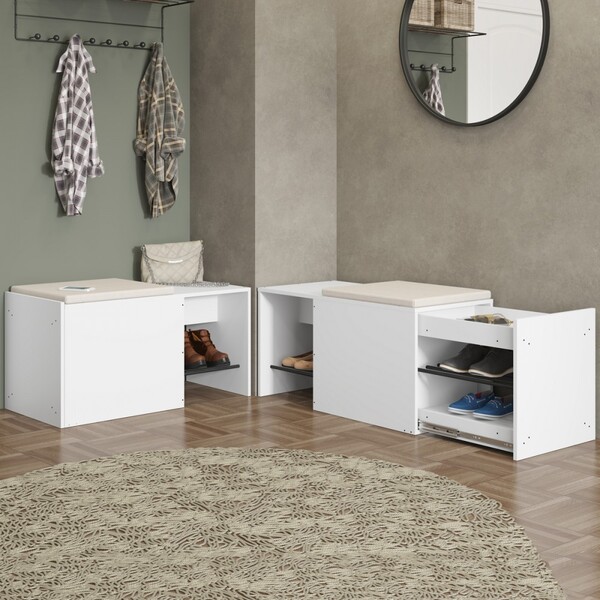 Sapateira 1 Gaveta Branco Tx 1006 Flow - Móveis Bentec