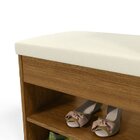 Sapateira 1 Gaveta Com Assento Hall Cumaru/off White