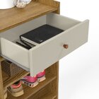 Sapateira 1 Gaveta Com Assento Hall Cumaru/off White