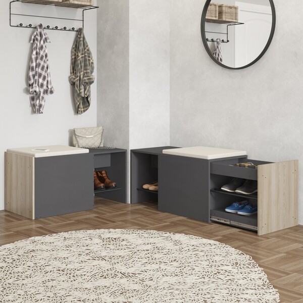 Sapateira 1 Gaveta Espresso/aveiro 1006 Flow - Móveis Bentec