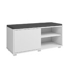 Sapateira 1 Porta 1 Almofada Mdp Brv Móveis Branco/preto