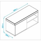 Sapateira 1 Porta 1 Almofada Mdp Brv Móveis Branco/preto