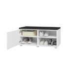 Sapateira 1 Porta 1 Almofada Mdp Brv Móveis Branco/preto