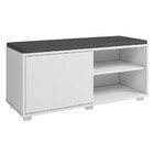 Sapateira 1 Porta 2 Prateleiras Branco/estofado Preto Bmu 253