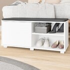 Sapateira 1 Porta 2 Prateleiras Branco/estofado Preto Bmu 253