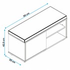 Sapateira 1 Porta 2 Prateleiras Castanho/estofado Preto Bmu 5