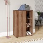 Sapateira 1 Porta 3 Nichos Brv Móveis Castanho