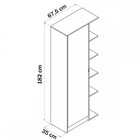 Sapateira 1 Porta 8 Prateleiras Branco Bst 18 - Brv Móveis