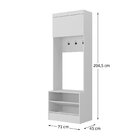 Sapateira 1 Porta Com 2 Prateleiras Externa Viena Yescasa Bra