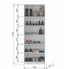 Sapateira 1 Porta Com Espelho 6 Prateleiras Divino Grafitto