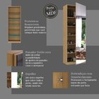 Sapateira 1 Porta Com Espelho 6 Prateleiras Divino Olmo Itali