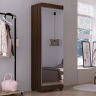 Sapateira 1 Porta Com Espelho E Pés 7 Prateleiras Esmeralda G