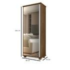 Sapateira 1 Porta Com Espelho Puxador Moderno Cor Malbec