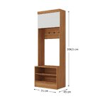 Sapateira 1 Porta Com Prateleira Externa Viena Espresso Móvei