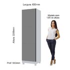 Sapateira 1 Porta Espelhada Gold 100% Mdf Branco Acetinado