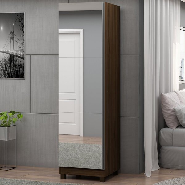 Sapateira 1 Porta Espelhada Gold Gelius Móveis Nogueira