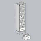 Sapateira 1 Porta Espelho Madeira Maciça 194x47 Cm 2255 Milan