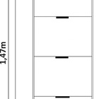 Sapateira 24 Pares Safira 4 Portas – Branco