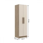 Sapateira 2 Portas 4 Prateleiras Wood/cristalo - Decibal