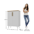 Sapateira 2 Portas Apolo Branco/cinamomo - Moville