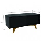 Sapateira 2 Portas De Correr Club Artemobili Preto/garapa