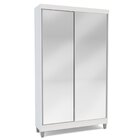 Sapateira 2 Portas De Correr Com Espelho E 20 Prateleiras Aju