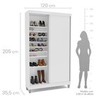 Sapateira 2 Portas De Correr E 20 Prateleiras Com Diferentes