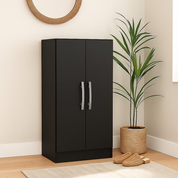 Sapateira 2 Portas E 3 Prateleiras Monaco Preto