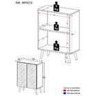 Sapateira 2 Portas Retrô Com Espelho Nina Multimóveis Preta/n