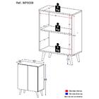 Sapateira 2 Portas Retrô Nina Multimóveis Preta