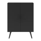 Sapateira 2 Portas Retrô Nina Multimóveis Preta