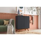 Sapateira 2 Portas Retro Versalhes 50  Preto