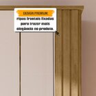 Sapateira 2 Portas Ripada Com Espelho Em Mdp 6 Prateleiras Ne