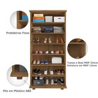 Sapateira 2 Portas Ripada Com Espelho Em Mdp 6 Prateleiras Ne