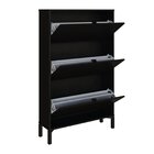 Sapateira 3 Gavetas Atlas Linha Minimal Preto