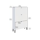 Sapateira 3 Gavetas Atlas Linha Minimal Preto