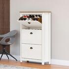 Sapateira 3 Gavetas Madeira Maciça 80 Cm 9175 Milani Store