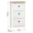 Sapateira 3 Gavetas Madeira Maciça 9126b Topazio Fnt