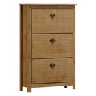 Sapateira 3 Gavetas Topázio 100% Madeira Maciça Freijó