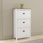 Sapateira 3 Gavetas Topazio  Branco/freijo