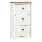 Sapateira 3 Gavetas Topazio  Branco/freijo